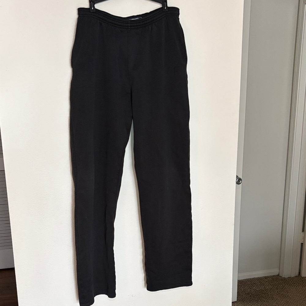 Women’s Wide Leg Baggy Black Sweat Pants size medium tall